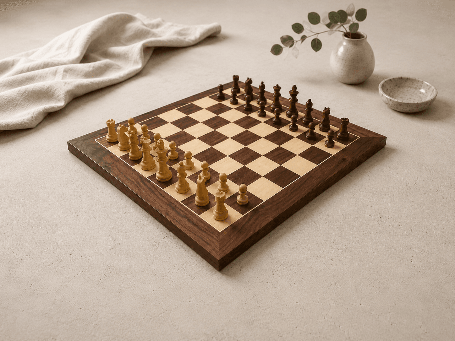 Walnut & Maple Chess Board